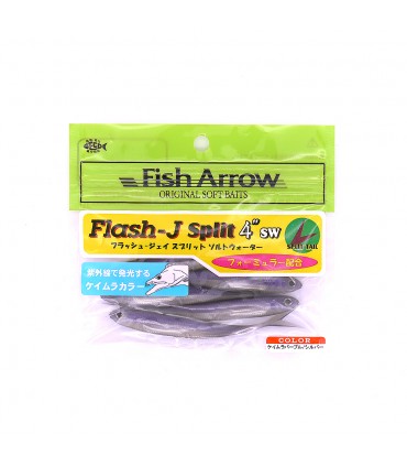 VINIL FISH ARROW FLASH J SPLIT 4"