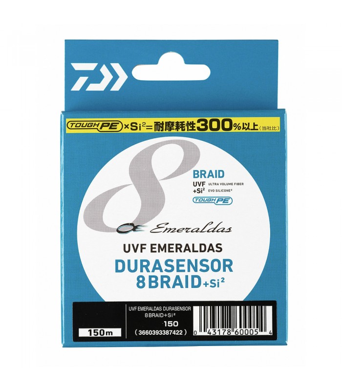 LINHA TRANÇADA DAIWA EMERALDAS DURASENSOR BRAID LINE 8 BRAID +Si2 150 M