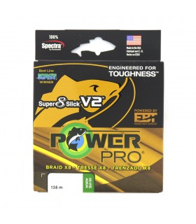 LINHA TRANÇADA POWER PRO SUPER 8 SLICK V2 135 M HI-VIS AQUA GREEN