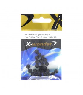 CONTAS DE BORRACHA PRETA X-WONDER