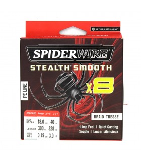 LINHA TRANÇADA SPIDER WIRE STEALTH SMOOTH 300 M RED