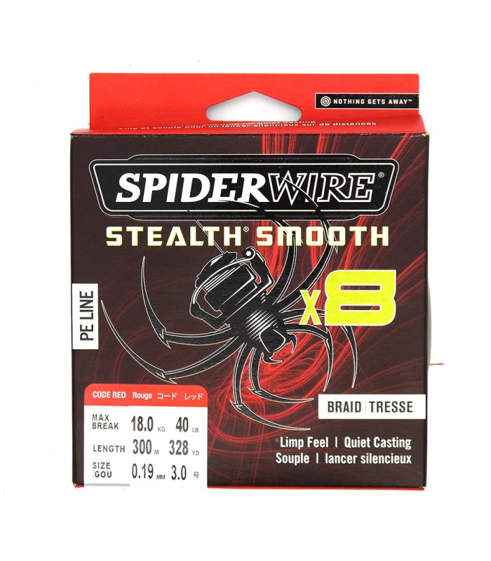 LINHA TRANÇADA SPIDER WIRE STEALTH SMOOTH 300 M RED