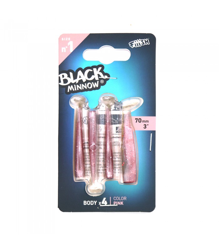 VYNIL FIIISH BLACK MINNOW 70 4 CORPOS