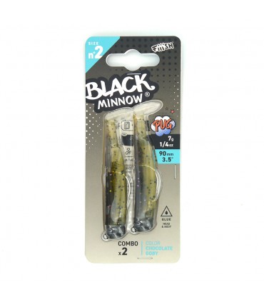 VINIL FIIISH BLACK MINNOW PUG 90 - 7 GRS DUPLO COMBO