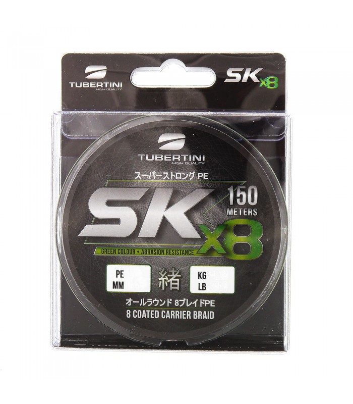 LINEA TRENZADA TUBERTINI SK X8 DARK GREEN 150 M
