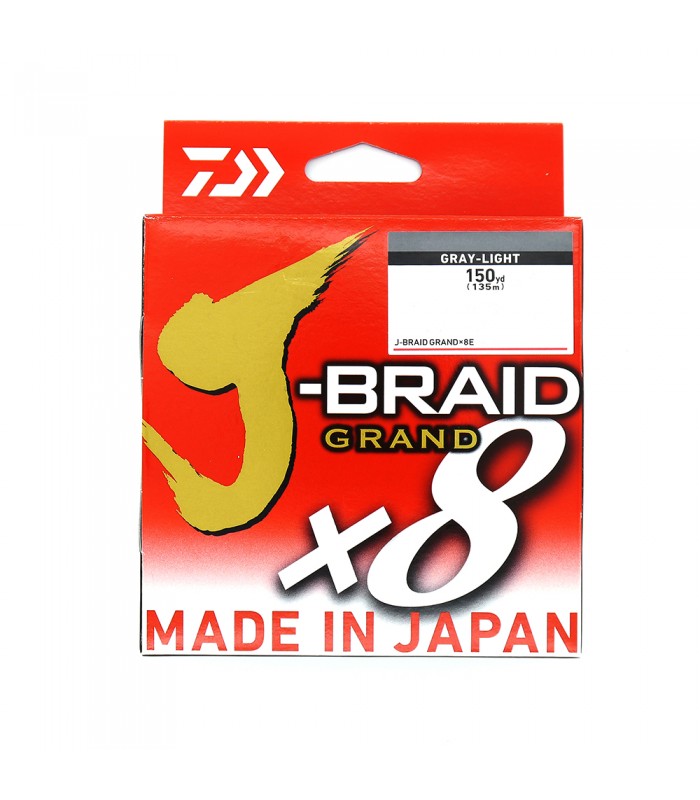 LINEA TRENZADA DAIWA J-BRAID GRAND X8 135 M GRIS