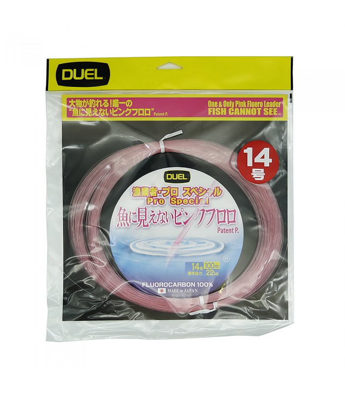 MADEJA DE FLUOROCARBÓN DUEL FISH CANNOT SEE PINK