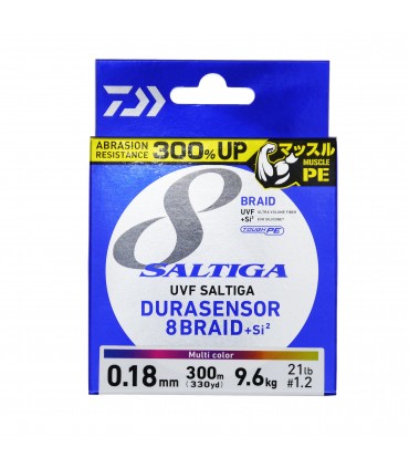 LINEA TRENZADA DAIWA SALTIGA 8 BRAID DURASENSOR 300 M