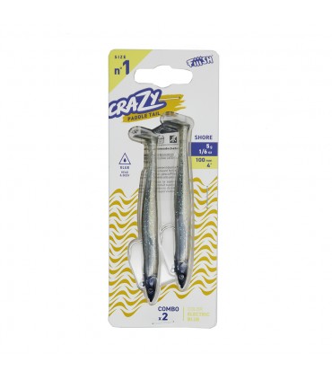 VINILO FIIISH CRAZY PADDLE TAIL Nº1 100 - 5 GR OFF SHORE