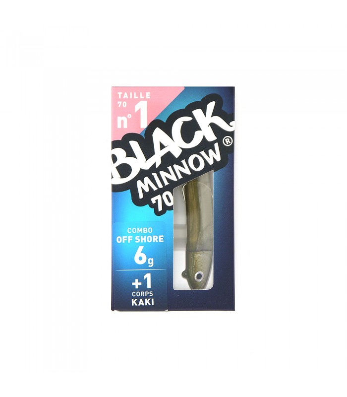 VYNIL FIIISH BLACK MINNOW 70 VINIL - 6 GRS COMBO OFF SHORE