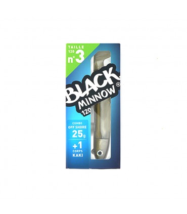 VINIL FIIISH BLACK MINNOW 120 - 25 GRS COMBO OFF SHORE