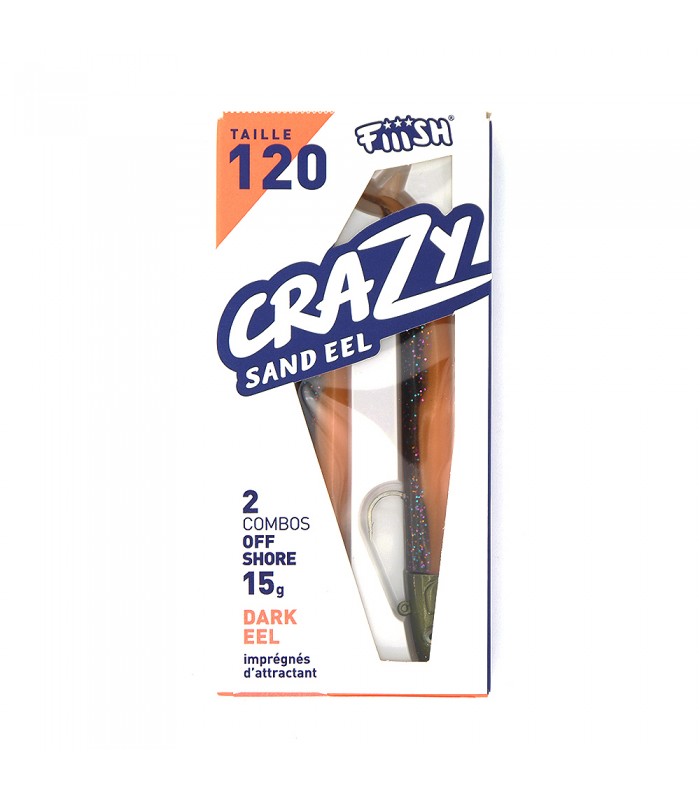 VINIL FIIISH CRAZY SAND EEL 12 CM -15 GRS DUPLO COMBO OFF SHORE