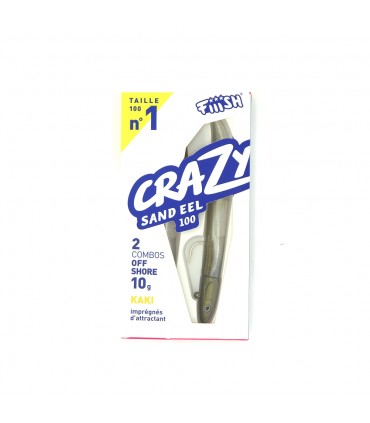VINIL FIIISH CRAZY SAND EEL 100 CM-10 GRS DUPLO COMBO OFF SHORE