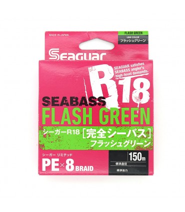 LINEA TRENZADA SEABASS R18 FLASH GREEN 8X 150 M DE SEAGUARD